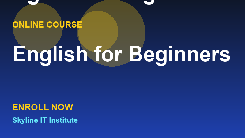 English for Beginners (A1-A2)